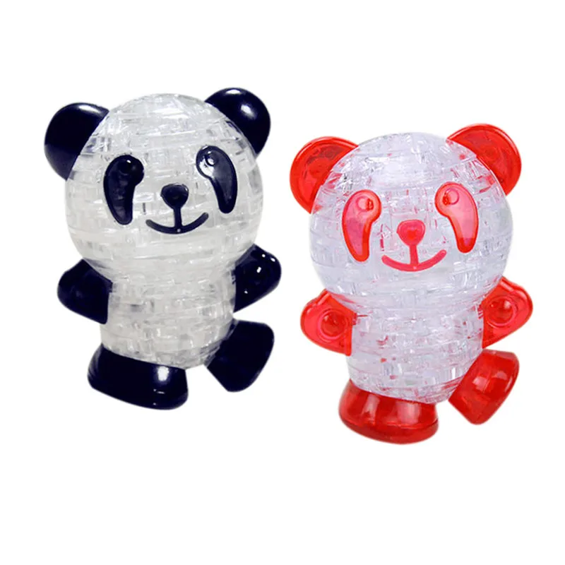 3D Crystal Puzzle Jigsaw Model Gift Panda Intellectual DIY Toys Puzzles for Children Baby Education Toys