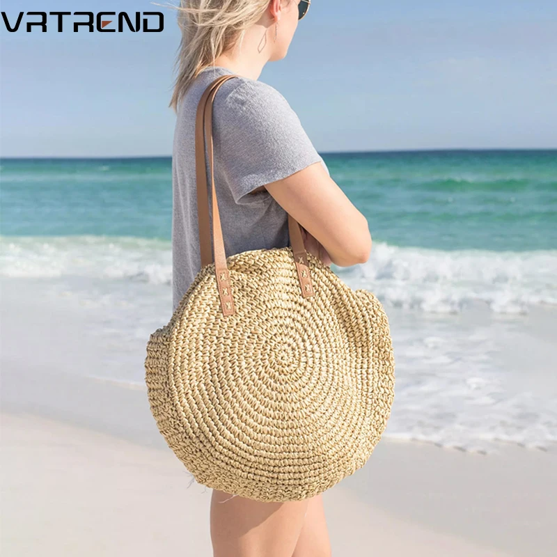 VRTREND Circle Straw Handbag Summer Beach Bag Hand-Woven Round Woman's Shoulder Bag Travel Shopping Tote For Female Bolsa
VRTREND Circle Straw Handbag Summer Beach Bag Hand-Woven Round Woman's Shoulder Bag Travel Shopping Tote For Female Bolsa