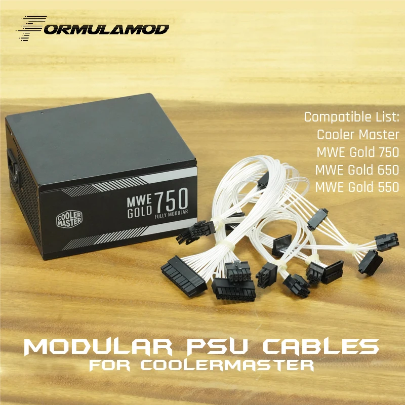 FormulaMod Fm-LKZZ-SL, Fully Modular PSU Cables, 18AWG Silver Plated, For CoolerMaster MWE Gold 550/650/750 Fully Modular PSU
FormulaMod Fm-LKZZ-SL, Fully Modular PSU Cables, 18AWG Silver Plated, For CoolerMaster MWE Gold 550/650/750 Fully Modular PSU