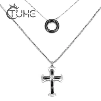Fashion Elegant Cross Sweater Chain Crystal Ceramic Circle Pendant Necklace Accessories Long Decoration Necklace For Women Gifts
Fashion Elegant Cross Sweater Chain Crystal Ceramic Circle Pendant Necklace Accessories Long Decoration Necklace For Women Gifts