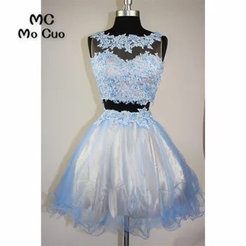 2018 Sexy Homecoming dress Short Two Pieces Gown Cocktail party dress with Appliques Beaded Ball Gown Blue homecoming dress
2018 Sexy Homecoming dress Short Two Pieces Gown Cocktail party dress with Appliques Beaded Ball Gown Blue homecoming dress