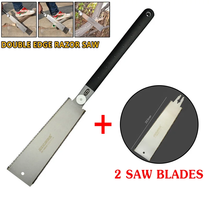 Double Edge Razor Saw Japanese Ryoba Style Pull Saw 14/9 Teeth Hand Tools For Slim Tenon Woodworking Precise Saw Blades 9-1/2
Double Edge Razor Saw Japanese Ryoba Style Pull Saw 14/9 Teeth Hand Tools For Slim Tenon Woodworking Precise Saw Blades 9-1/2