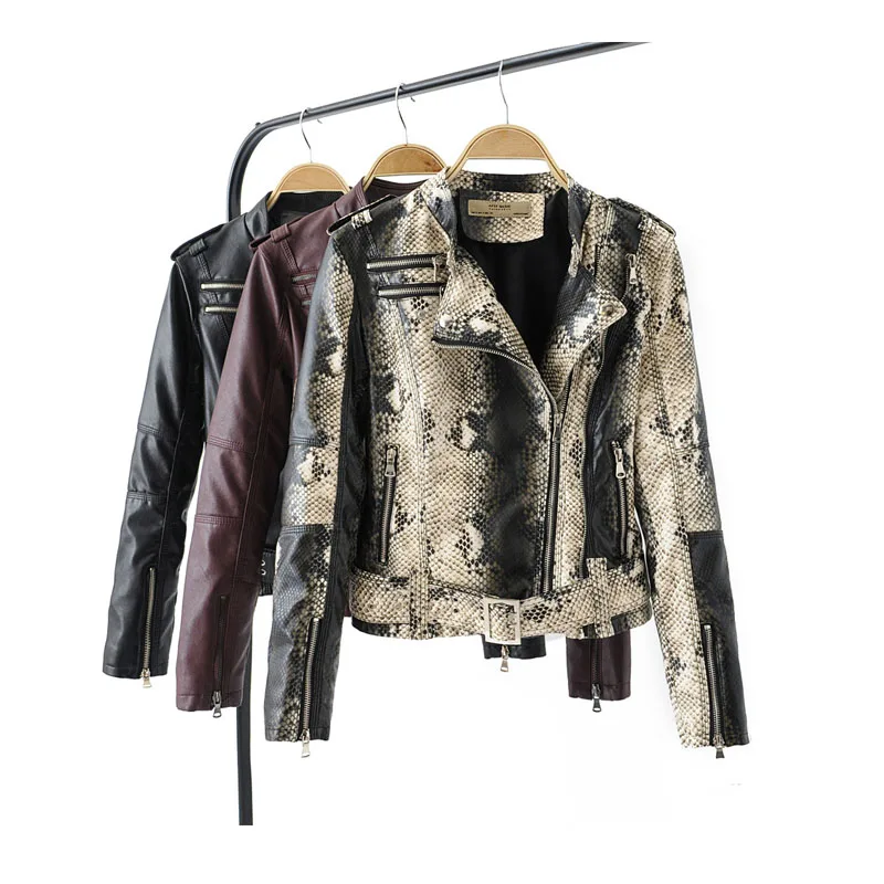 2019 New Motorcycle Female Leather Jacket Women Fahion Turn-down Collar Zipper Spring Autumn Coat Biker Ladies Leather Jackets
2019 New Motorcycle Female Leather Jacket Women Fahion Turn-down Collar Zipper Spring Autumn Coat Biker Ladies Leather Jackets