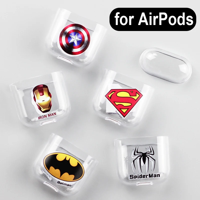 Cool Superhero Hard PC Crystal Cover Bag for APPLE Airpods Case Transparent Case Bluetooth Earphone Case Headphone Charge Box
Cool Superhero Hard PC Crystal Cover Bag for APPLE Airpods Case Transparent Case Bluetooth Earphone Case Headphone Charge Box