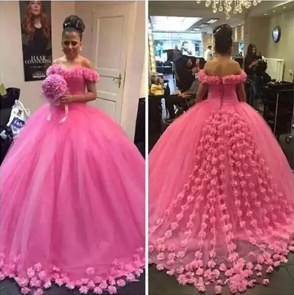 plus size pink ball gown