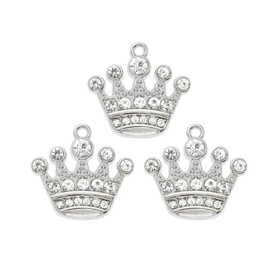 Silver Rhinestone Crown Pendant Crystal Charms Elegant DIY Accessories For Handmade Women Jewelry Necklace Bracelets
Silver Rhinestone Crown Pendant Crystal Charms Elegant DIY Accessories For Handmade Women Jewelry Necklace Bracelets