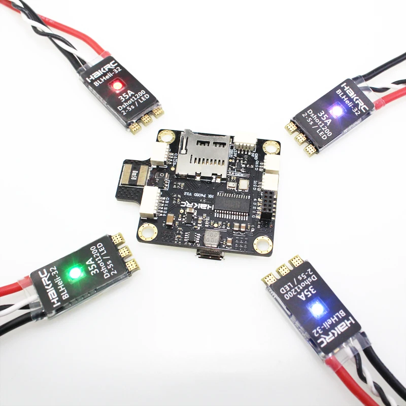F4 Flight Controller OSD Integrated PDB 4 PcsBLHeli_32 Bit 35A 2-5 S ESC Built-in LED for FPV Quadcopter RC 
F4 Flight Controller OSD Integrated PDB 4 PcsBLHeli_32 Bit 35A 2-5 S ESC Built-in LED for FPV Quadcopter RC