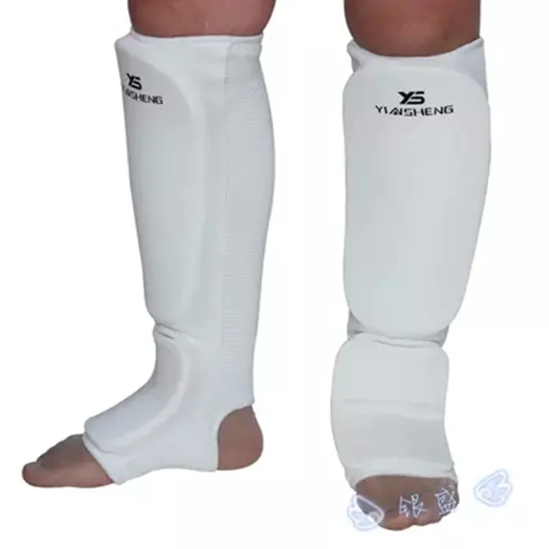 Martial Arts Cloth Shin Guard Taekwondo MMA Foot Protective Gear Protector for Sparring