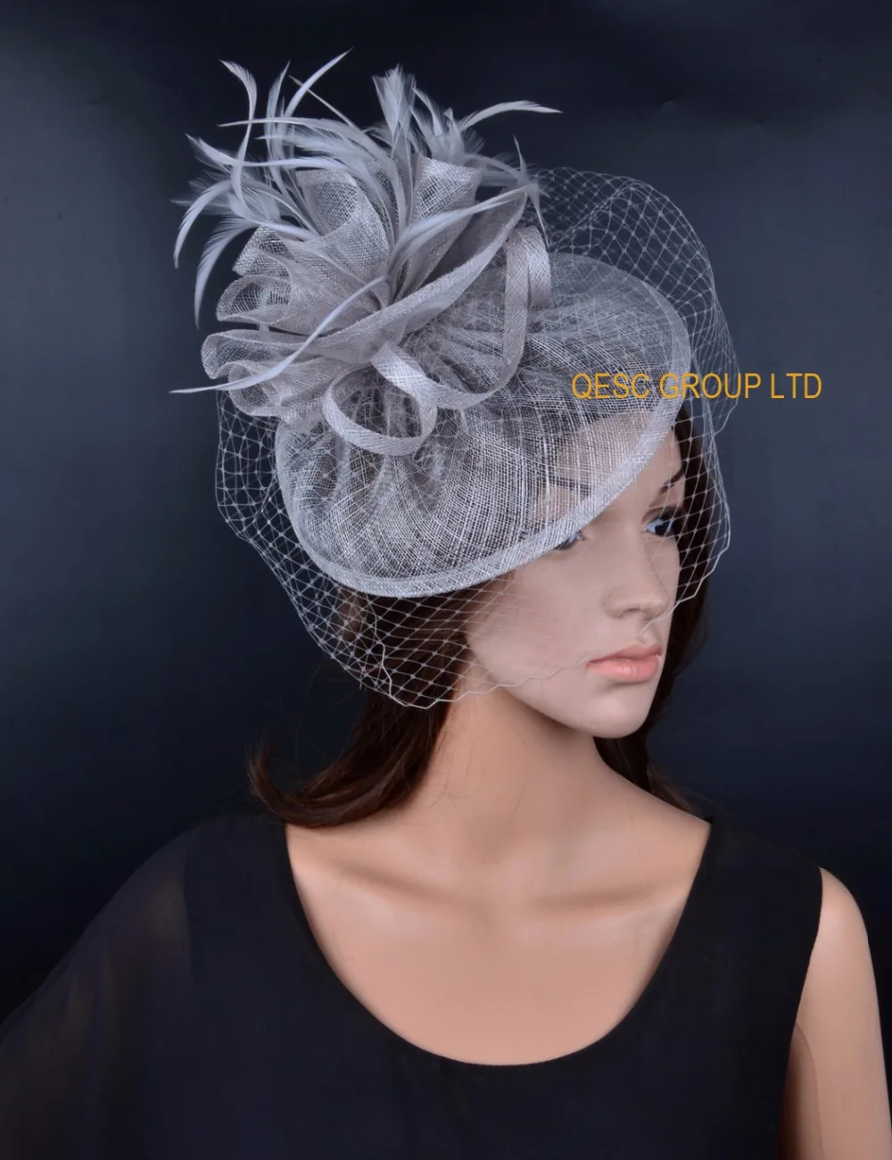 NEW Silver Grey Sinamay Fascinator hats with feathers&birdcage veil for wedding women's hat,Kentucky Derby.FREE SHIPPING.QF079
NEW Silver Grey Sinamay Fascinator hats with feathers&birdcage veil for wedding women's hat,Kentucky Derby.FREE SHIPPING.QF079