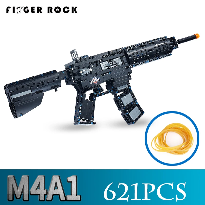 Finger Rock Assembly Rifle Gun Model 621PCS M4A1 Building Block Toys Can Shoot Rubber Band Outdoor Game For Boy Christmas Gifts
Finger Rock Assembly Rifle Gun Model 621PCS M4A1 Building Block Toys Can Shoot Rubber Band Outdoor Game For Boy Christmas Gifts