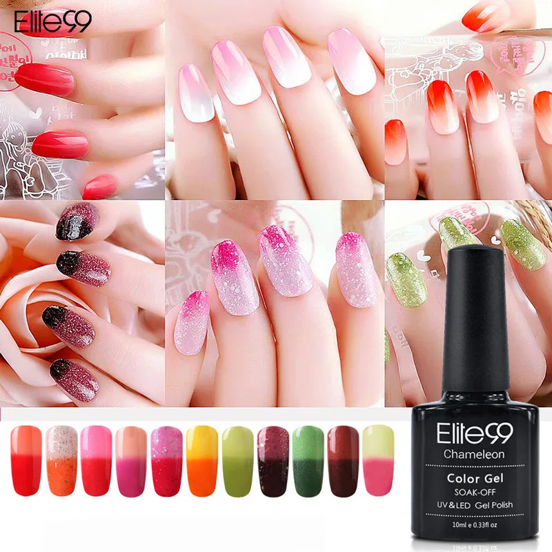 Elite99 10ml Soak Off Temperature Change Color Gel Nail Lacquers Long Lasting Thermo UV Gel Hybrid Nail Gel Varnish Nail Art
Elite99 10ml Soak Off Temperature Change Color Gel Nail Lacquers Long Lasting Thermo UV Gel Hybrid Nail Gel Varnish Nail Art
