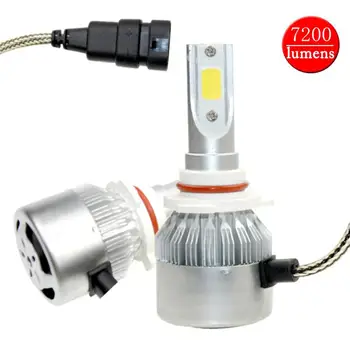 

OkeyTech 9005 HB3 H10 9~36V LED Auto Car Headlight Bulbs 7200lm 6000K 80W COB Chip Single Head Lamp Fog Light White 330 Degrees