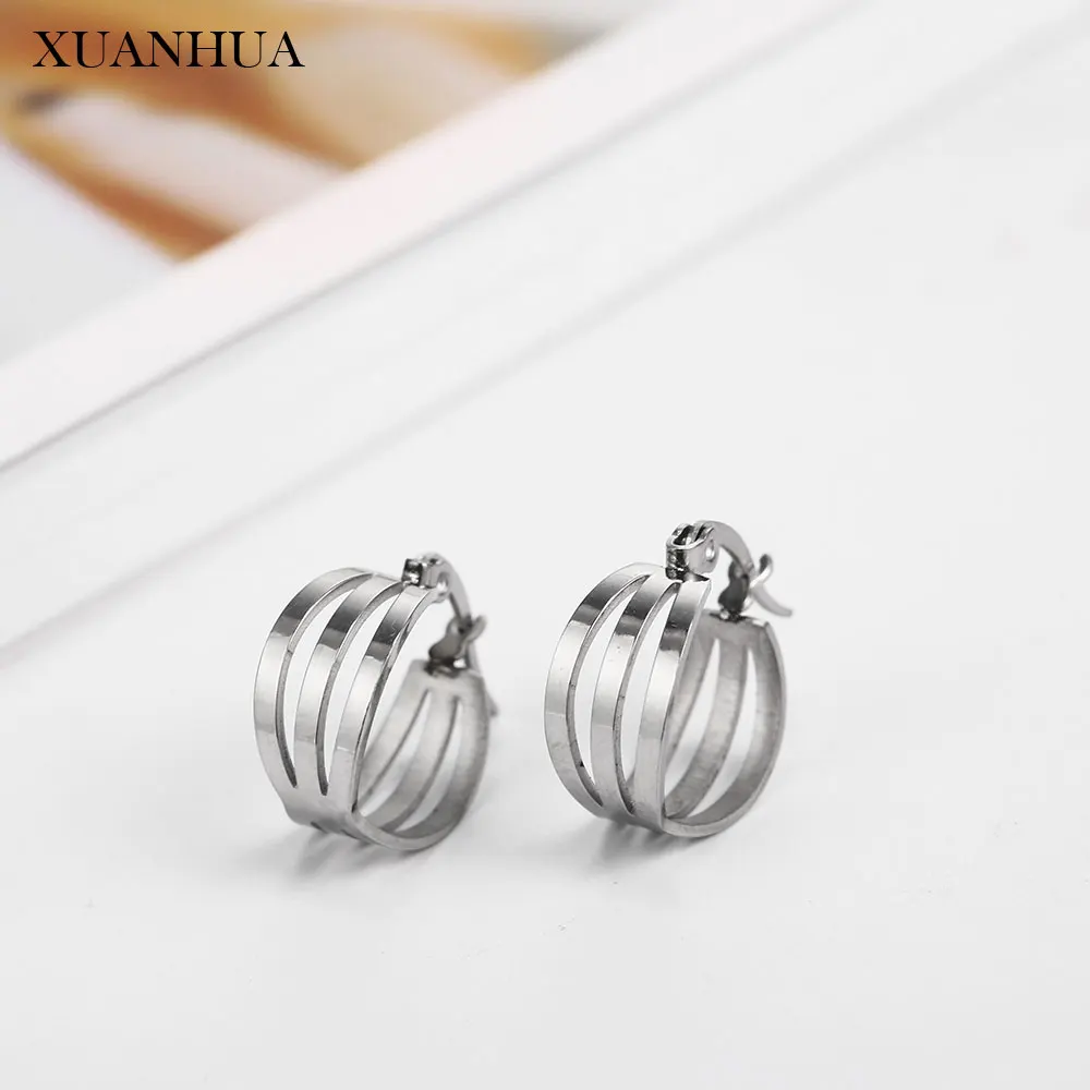 XUANHUA Stainless Steel Jewelry Woman Hoop Earrings Gifts for Women Fashion Fine Jewelry Accessories Bohemia Wholesale lots bulk
XUANHUA Stainless Steel Jewelry Woman Hoop Earrings Gifts for Women Fashion Fine Jewelry Accessories Bohemia Wholesale lots bulk