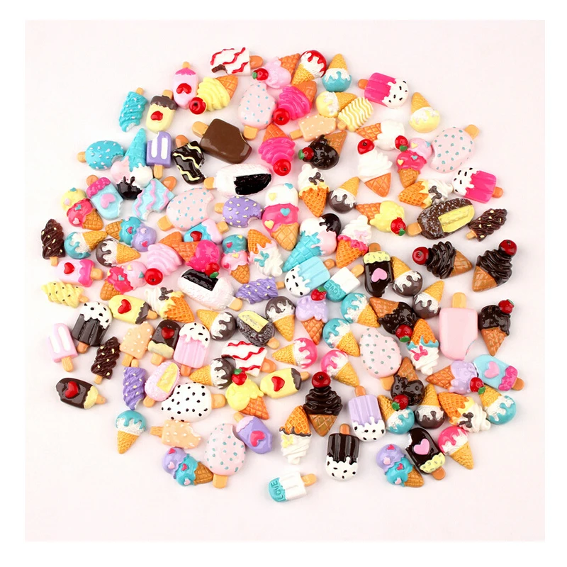 CCINEE Mix Style 30PCS Resin Ice Cream Different Colors For DIY Decorative accessories
CCINEE Mix Style 30PCS Resin Ice Cream Different Colors For DIY Decorative accessories