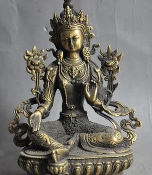 8"tibet buddhism bronze green tara goddess kwanyin bodhisattva buddha god statue
8"tibet buddhism bronze green tara goddess kwanyin bodhisattva buddha god statue