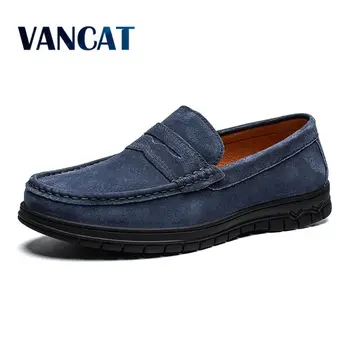 Vancat Brand Cow Suede Leather Men Flats 2019 New Men Casual Shoes High Quality Men Loafers Moccasin Driving Shoes Big Size39-46
Vancat Brand Cow Suede Leather Men Flats 2019 New Men Casual Shoes High Quality Men Loafers Moccasin Driving Shoes Big Size39-46