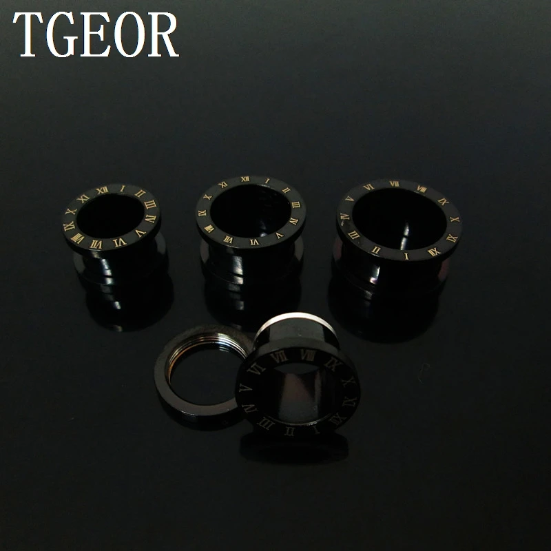 HOT 1 pcs Roman numerals black ear tunnels surgical Stainless Steel screw on Flesh Tunnel
HOT 1 pcs Roman numerals black ear tunnels surgical Stainless Steel screw on Flesh Tunnel