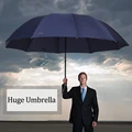 New 8 Rib Light up Blade Runner Style Changing Color LED Umbrella with Flashlight Transparent Handle Straight Umbrella Parasol