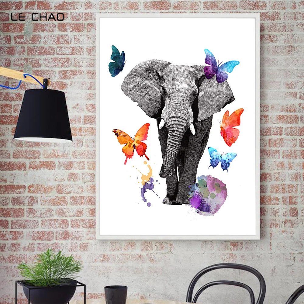 LECHAO Colorful Elephant Canvas Poster and Prints for Living Rooms Animal Scandinavian Home Decor Wallart Work Painting Unframed
LECHAO Colorful Elephant Canvas Poster and Prints for Living Rooms Animal Scandinavian Home Decor Wallart Work Painting Unframed