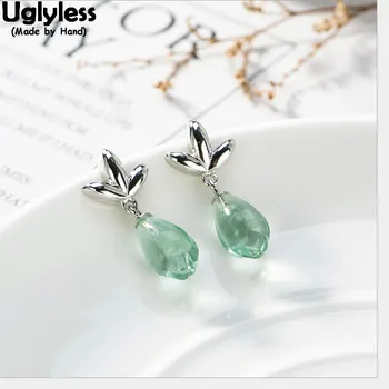 Uglyless Nature Fluorite Transparent Green Earrings for Women Handmade Fine Jewelry Real Solid 925 Silver Leaf Earrings Gemstone
Uglyless Nature Fluorite Transparent Green Earrings for Women Handmade Fine Jewelry Real Solid 925 Silver Leaf Earrings Gemstone