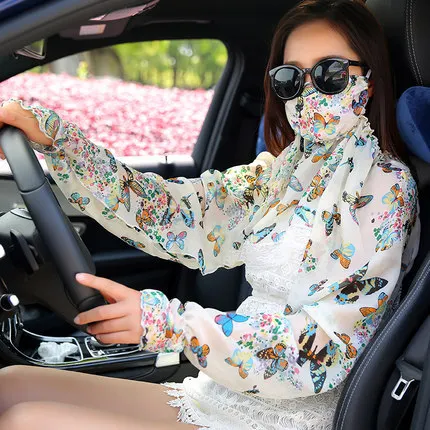 Women summer driving Sunscreen Scarves with mask Shawl Poncho flower Printed Sun Protection Shawl Beach Shawl Bikini Cover
Women summer driving Sunscreen Scarves with mask Shawl Poncho flower Printed Sun Protection Shawl Beach Shawl Bikini Cover