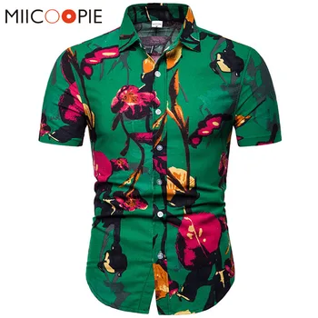 2019 New Summer Floral Printed Beach Hawaiian Shirt Casual Short Sleeve Green Shirts Men Dress Camisa Social Masculina 5XL
2019 New Summer Floral Printed Beach Hawaiian Shirt Casual Short Sleeve Green Shirts Men Dress Camisa Social Masculina 5XL