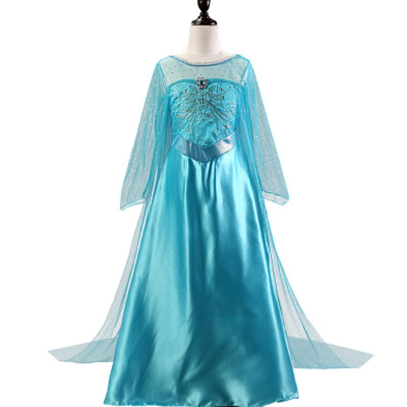 New Girls Elsa Dress Anna Elza Cosplay Costume Blue Lace Long Sleeves Kid Sequinned Dresses Halloween Costumes For Children
New Girls Elsa Dress Anna Elza Cosplay Costume Blue Lace Long Sleeves Kid Sequinned Dresses Halloween Costumes For Children