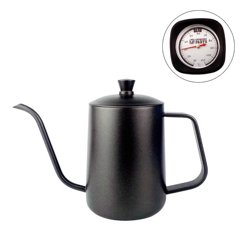 Stainless Steel Coffee or tea Kettle 600ml Teflon Coating Long Mouth Spout Teapot Water Jug with Thermometer(Color Random) DA
Stainless Steel Coffee or tea Kettle 600ml Teflon Coating Long Mouth Spout Teapot Water Jug with Thermometer(Color Random) DA