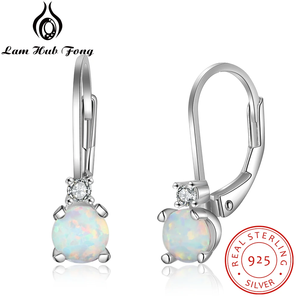 Classic Round White Opal Earrings for Women 925 Sterling Silver Hoop Earrings with Cubic Zirconia Birthday Gift (Lam Hub Fong)
Classic Round White Opal Earrings for Women 925 Sterling Silver Hoop Earrings with Cubic Zirconia Birthday Gift (Lam Hub Fong)