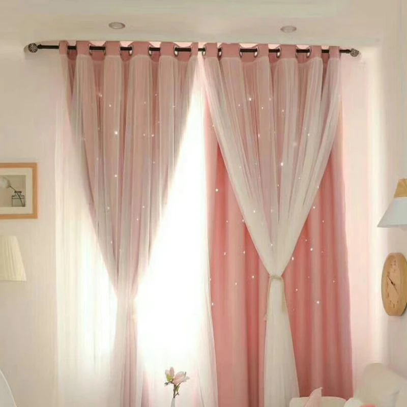 Double layer Light Transmission Shiny Stars Hollow Children Cloth Curtains For Kids Boy Girl Bedroom Living Room Decor Curtains
Double layer Light Transmission Shiny Stars Hollow Children Cloth Curtains For Kids Boy Girl Bedroom Living Room Decor Curtains