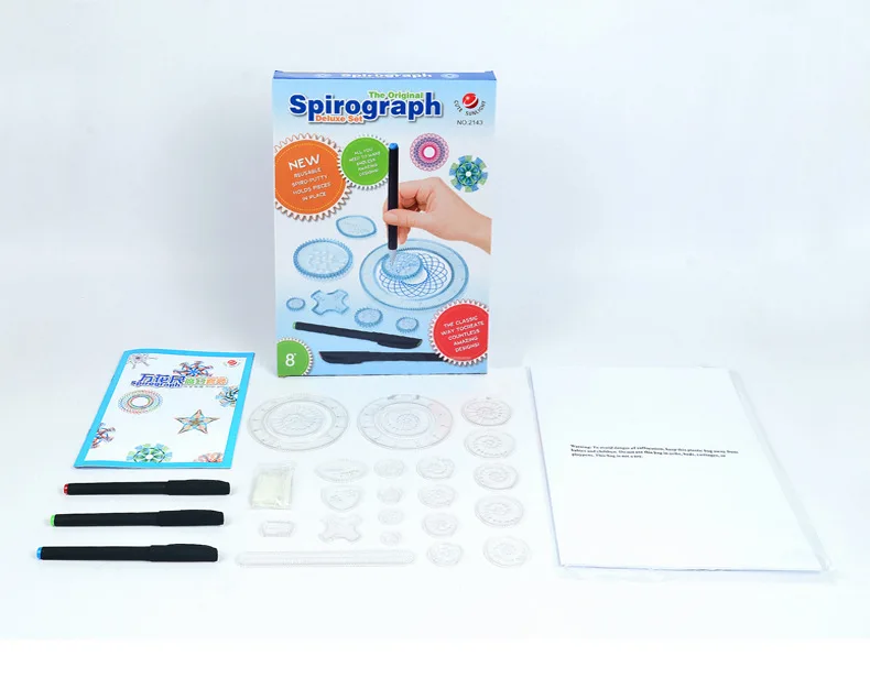 Spirograph Drawing Toys Set Interlocking Gears Drawing Accessories Creative Toy for Children
Spirograph Drawing Toys Set Interlocking Gears Drawing Accessories Creative Toy for Children