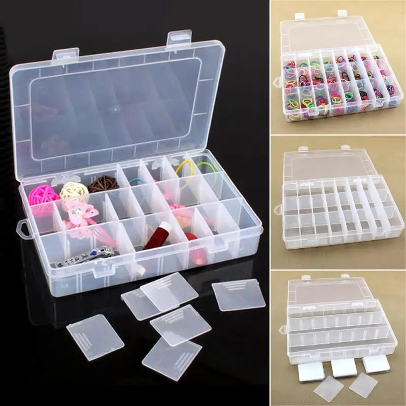 Practical Adjustable Plastic Case for Bead Rings Jewelry Display Organizer Life Essential 24 Compartment Storage Box
Practical Adjustable Plastic Case for Bead Rings Jewelry Display Organizer Life Essential 24 Compartment Storage Box