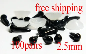 Free shipping!!!100pairs Black mini safety toy eyes, 2.5mm diameter, craft doll eyes
Free shipping!!!100pairs Black mini safety toy eyes, 2.5mm diameter, craft doll eyes