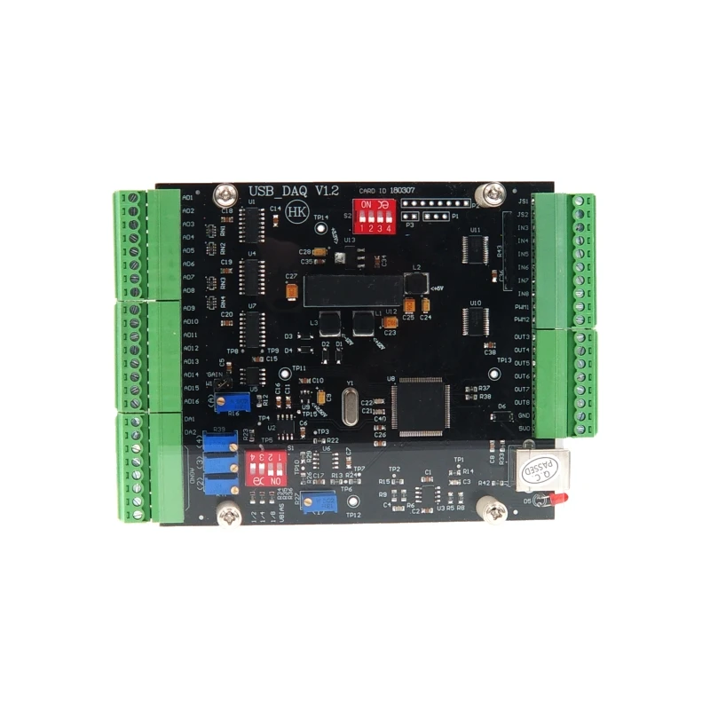 USB DAQ 16 SE/8 DIFF 2DA 12-bit 100Ks/s Analog Data Acquisition Board 6DI 6DO PWM Counter C LabVIEW MATLAB Windows Linux
USB DAQ 16 SE/8 DIFF 2DA 12-bit 100Ks/s Analog Data Acquisition Board 6DI 6DO PWM Counter C LabVIEW MATLAB Windows Linux