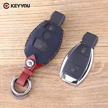 KEYYOU Leather Car Key Shell Remote Car Key Shell Case Fob 2 Buttons For Mercedes For Benz CLK/C/E/S Class Car Key Case Cover
KEYYOU Leather Car Key Shell Remote Car Key Shell Case Fob 2 Buttons For Mercedes For Benz CLK/C/E/S Class Car Key Case Cover
