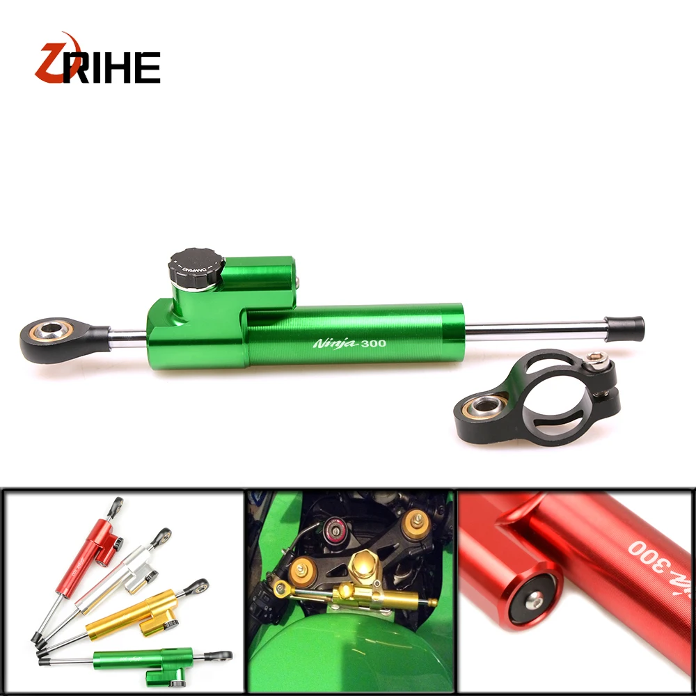 NINJA300 LOGO Motorcycle Stabilizer Damper Complete Steering Mounting Bracket For KAWASAKI NINJA 300 250R NINJA 650R/ER6F/ER6N
NINJA300 LOGO Motorcycle Stabilizer Damper Complete Steering Mounting Bracket For KAWASAKI NINJA 300 250R NINJA 650R/ER6F/ER6N