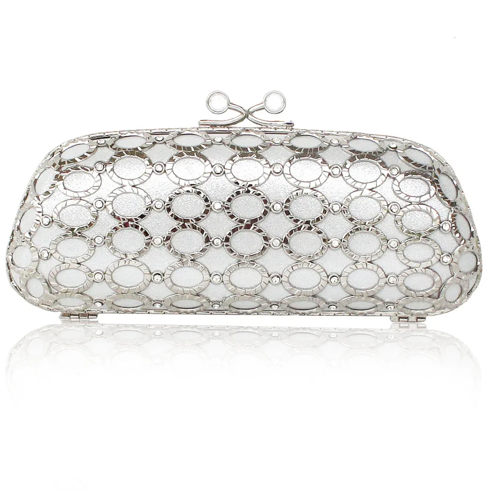 Golden hollow Circle diamond package Clip hard shell Styling handbag Textured dress bag Prom party evening bag P55
Golden hollow Circle diamond package Clip hard shell Styling handbag Textured dress bag Prom party evening bag P55