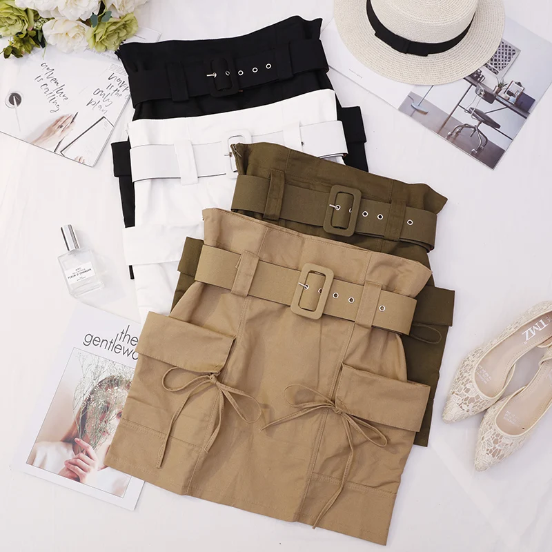 Women's Skirt 2019 Summer New Double Pocket Strap High Waist Student Edition Wild A Word Short Skirt
Women's Skirt 2019 Summer New Double Pocket Strap High Waist Student Edition Wild A Word Short Skirt
