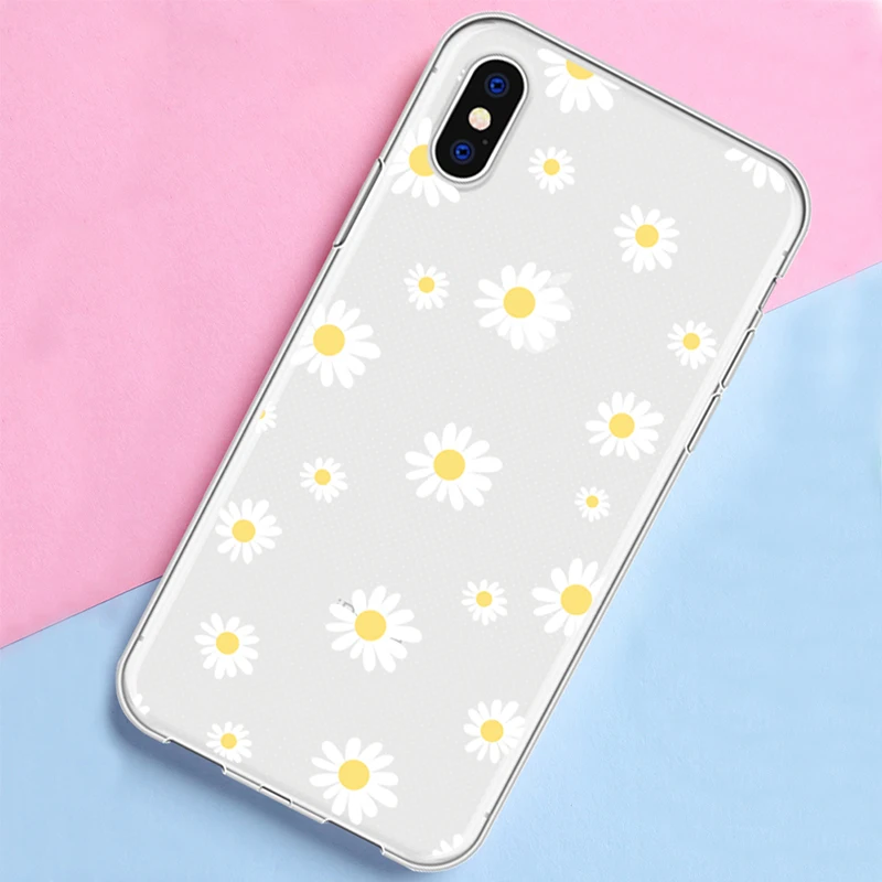 Transparent Sun Floral Phone Case For iphone 8 7 6 6S Plus Candy Color White Chrysanthemum Frosted Case For iPhone X XS Max XR
Transparent Sun Floral Phone Case For iphone 8 7 6 6S Plus Candy Color White Chrysanthemum Frosted Case For iPhone X XS Max XR