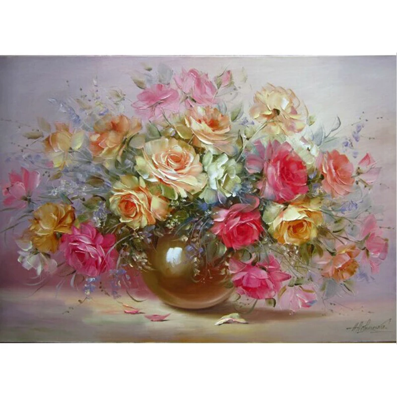 Flower picture DIY digital oil painting quadros home decor wall art arrangement on canvas painting by numbers
Flower picture DIY digital oil painting quadros home decor wall art arrangement on canvas painting by numbers
