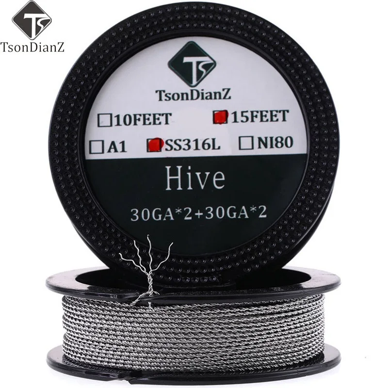 5m/roll Tsondianz SS316L Clapton Tiger Quad Twisted Alien Fused Clapton Flat Twisted Mix Twisted Wire Alien DIY Wire Coil ForRDA
5m/roll Tsondianz SS316L Clapton Tiger Quad Twisted Alien Fused Clapton Flat Twisted Mix Twisted Wire Alien DIY Wire Coil ForRDA