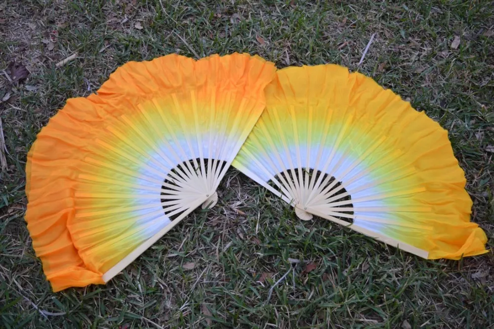 2016 women of high quality silk Chinese belly dance dance fan cheap hot white to orange gradient double short silk fan
2016 women of high quality silk Chinese belly dance dance fan cheap hot white to orange gradient double short silk fan
