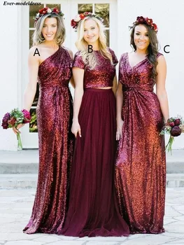 Burgundy Bridesmaid Dresses 2020 Sequins Floor Length Zipper Back Cheap Wedding Party Dresses Prom Dresses Plus Size Customized
Burgundy Bridesmaid Dresses 2020 Sequins Floor Length Zipper Back Cheap Wedding Party Dresses Prom Dresses Plus Size Customized