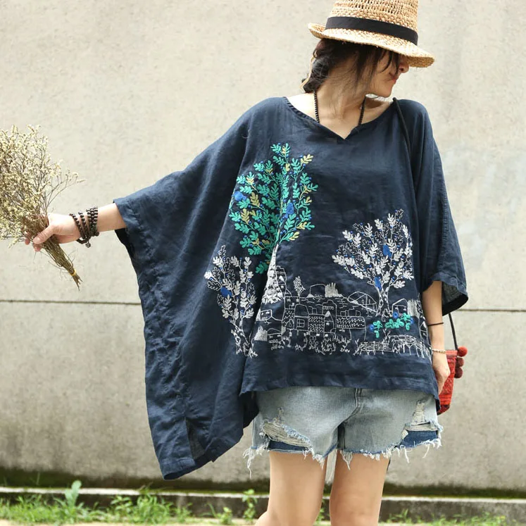 Summer Women Cormfortable Casual Ultra Loose Plus Size Embroidery Mori Girls Thin Linen Blouses
Summer Women Cormfortable Casual Ultra Loose Plus Size Embroidery Mori Girls Thin Linen Blouses