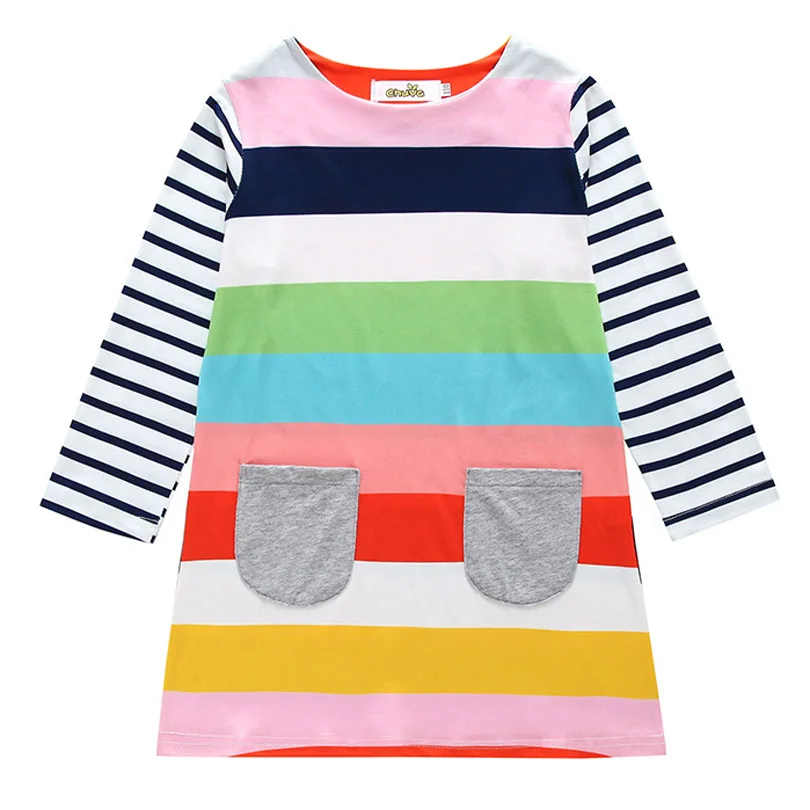 Baby Girls Dresses Long-sleeve Striped Cotton Colorful Rainbow Children's Dresses Kids Costume Toddler Clothing Gift for Girl
Baby Girls Dresses Long-sleeve Striped Cotton Colorful Rainbow Children's Dresses Kids Costume Toddler Clothing Gift for Girl