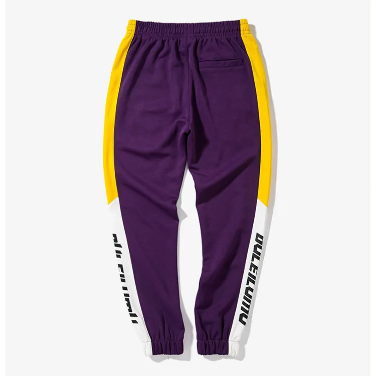 Aolamegs Men Casual Pants Spliced Colored Vintage Track Pants Letter Printing Side Sripe Trousers Male Jogger Pants Drawstring (5)