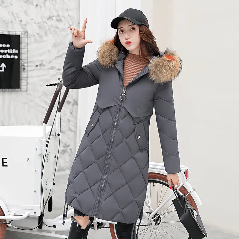 New Korean 2018 Winter Clothing For Women Zipper Large Fur Collar Hooded Cotton Coat Long Large solid color M-3XL Thick Jacket
New Korean 2018 Winter Clothing For Women Zipper Large Fur Collar Hooded Cotton Coat Long Large solid color M-3XL Thick Jacket