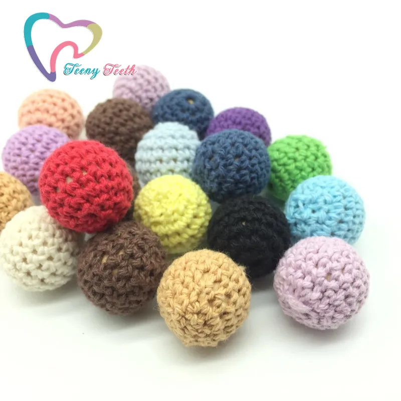 Teeny Teeth 200 PCS Dia 20mm Round Knitting 26 Colors Crochet Wooden Beads Balls for DIY decoration baby teething jewelry Toys
Teeny Teeth 200 PCS Dia 20mm Round Knitting 26 Colors Crochet Wooden Beads Balls for DIY decoration baby teething jewelry Toys