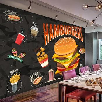 Custom Any Size murals 3D Western Burger Fried Chicken Fast Food Restaurant Food Wallpaper Restaurant Corridor Mural Wallpaper
Custom Any Size murals 3D Western Burger Fried Chicken Fast Food Restaurant Food Wallpaper Restaurant Corridor Mural Wallpaper