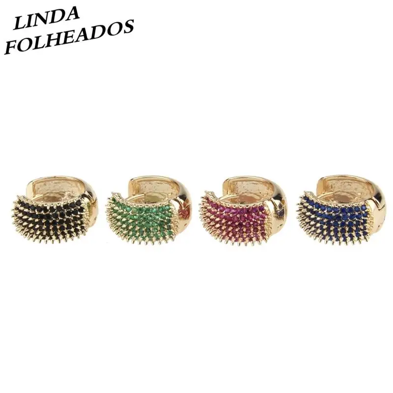 New Arrival Fashion Designed Round Punk Rivet Brincos Big/Small Gold Copper Multi Colors Hoop Earrings for Unisex Street Party
New Arrival Fashion Designed Round Punk Rivet Brincos Big/Small Gold Copper Multi Colors Hoop Earrings for Unisex Street Party